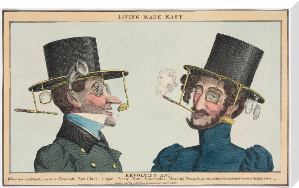'Living Made Easy: Revolving Hat', 1830. - Image 34