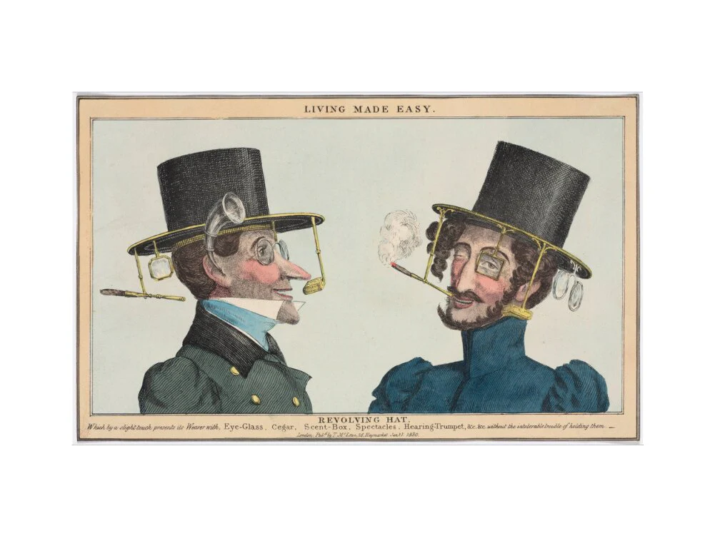 'Living Made Easy: Revolving Hat', 1830. - Image 45