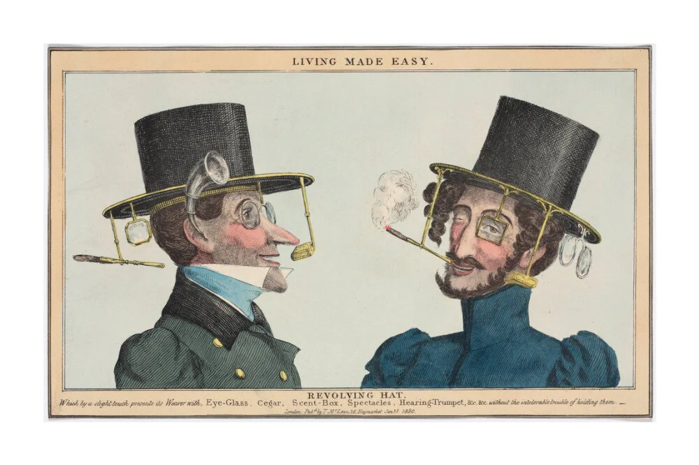 'Living Made Easy: Revolving Hat', 1830. - Image 63