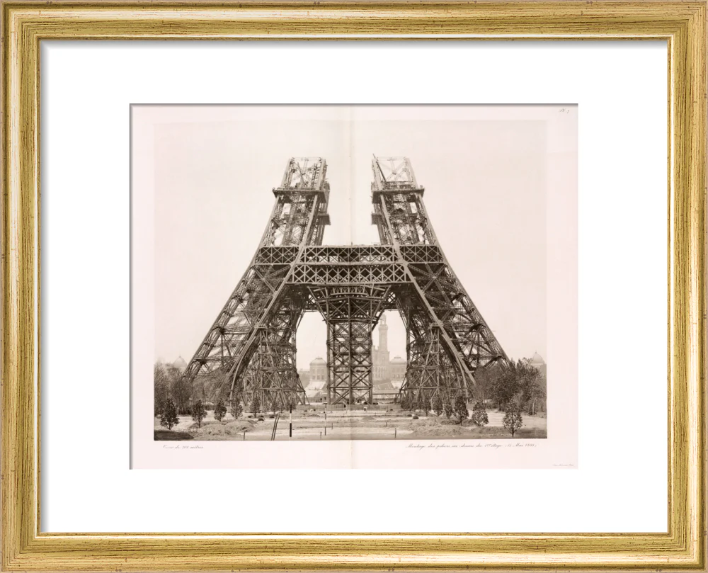 Erection of the pillars below the first level, Eiffel Tower, Paris, 15 May 1888. - Image 5