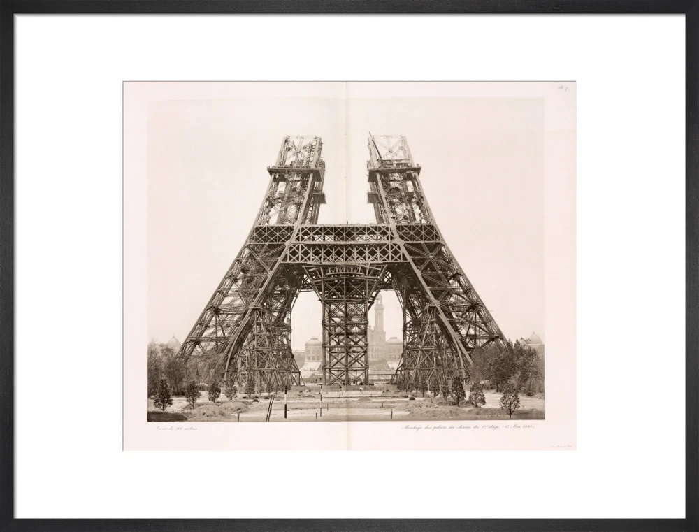 Erection of the pillars below the first level, Eiffel Tower, Paris, 15 May 1888. - Image 51