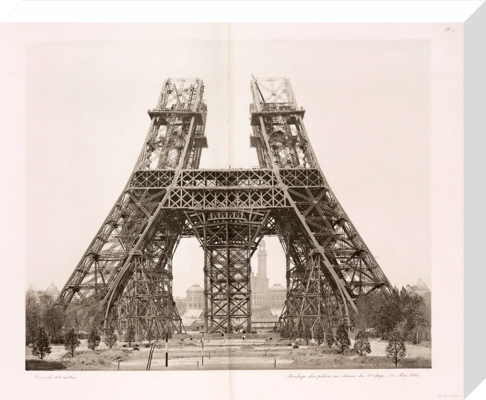 Erection of the pillars below the first level, Eiffel Tower, Paris, 15 May 1888. - Image 65