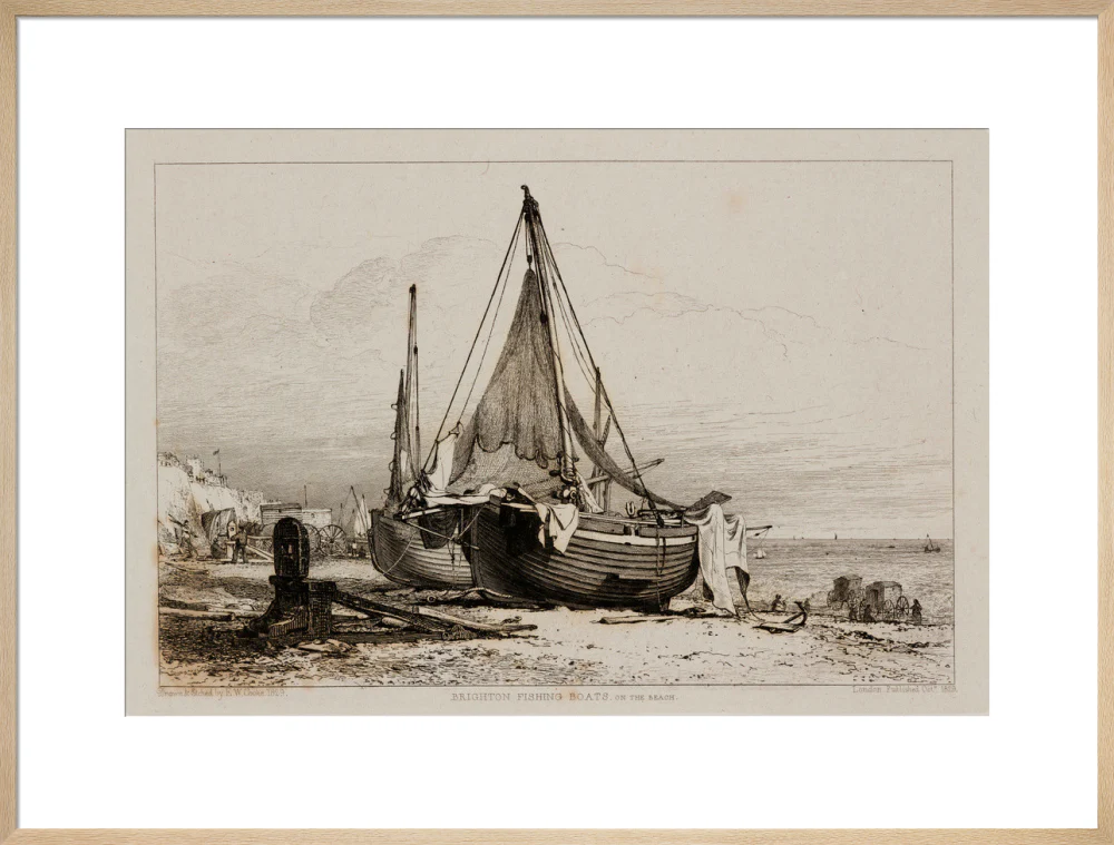 'Brighton Fishing Boats on the Beach', 1829. - Image 26