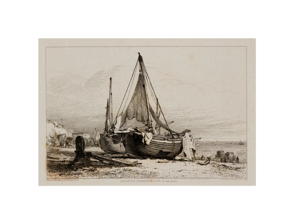 'Brighton Fishing Boats on the Beach', 1829. - Image 27