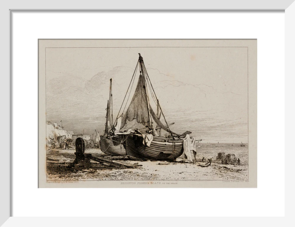'Brighton Fishing Boats on the Beach', 1829. - Image 42
