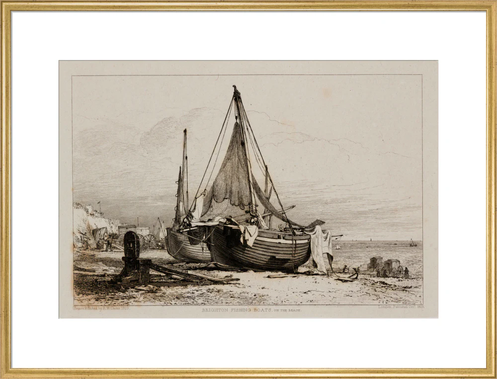 'Brighton Fishing Boats on the Beach', 1829. - Image 58