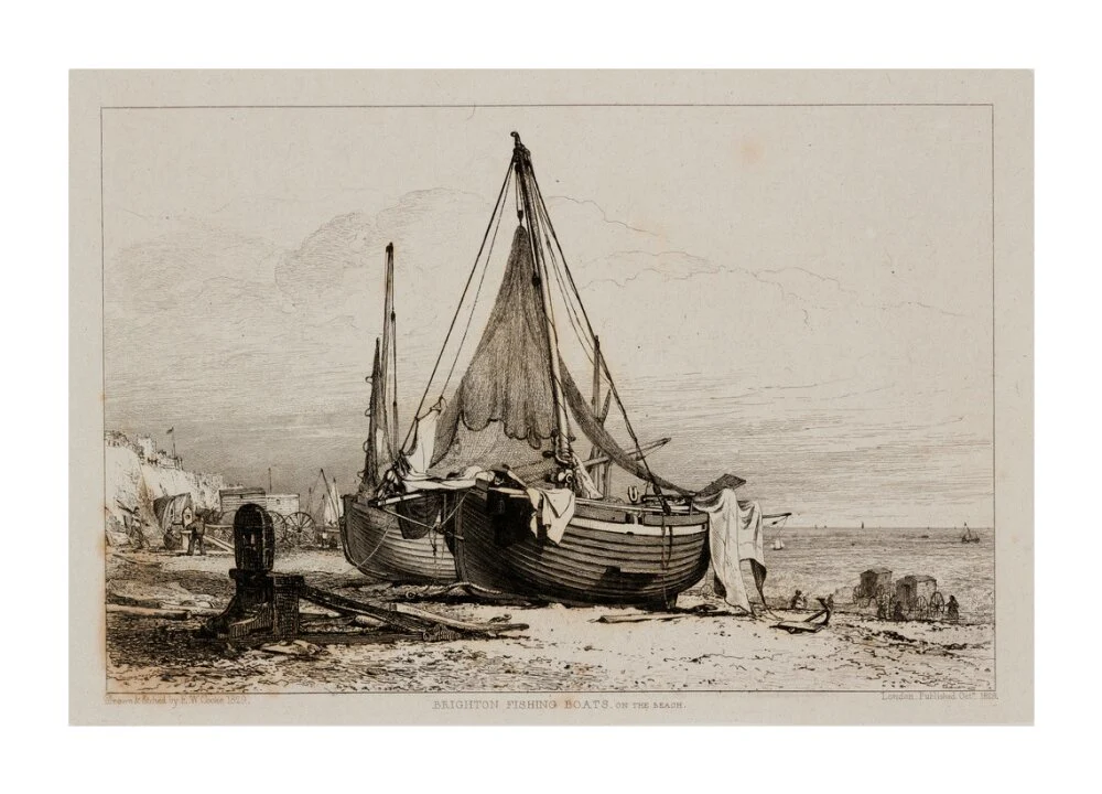 'Brighton Fishing Boats on the Beach', 1829. - Image 63