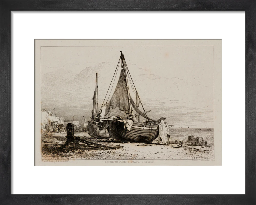 'Brighton Fishing Boats on the Beach', 1829. - Image 69