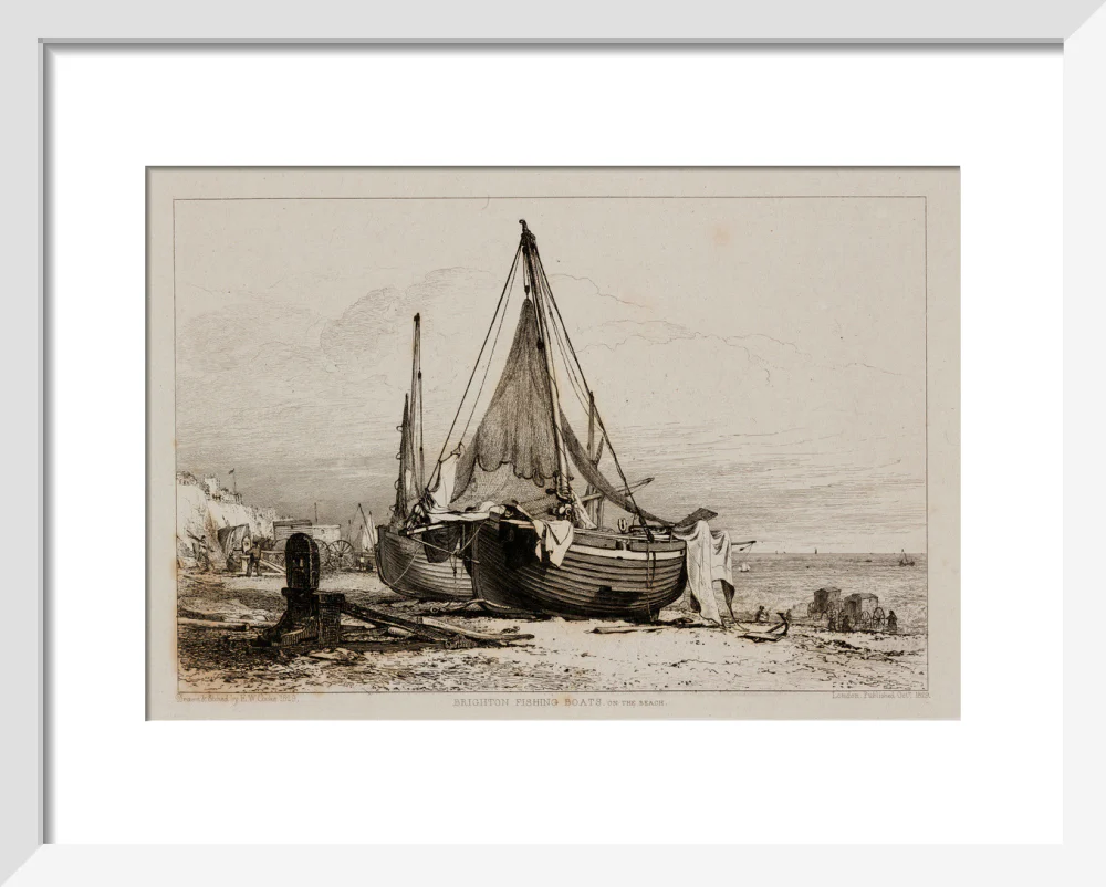 'Brighton Fishing Boats on the Beach', 1829. - Image 70