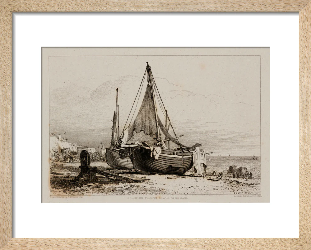 'Brighton Fishing Boats on the Beach', 1829. - Image 72