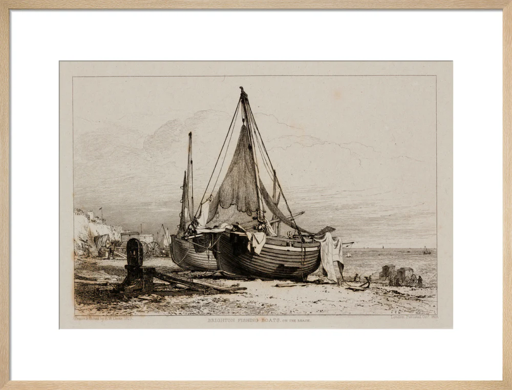 'Brighton Fishing Boats on the Beach', 1829. - Image 87