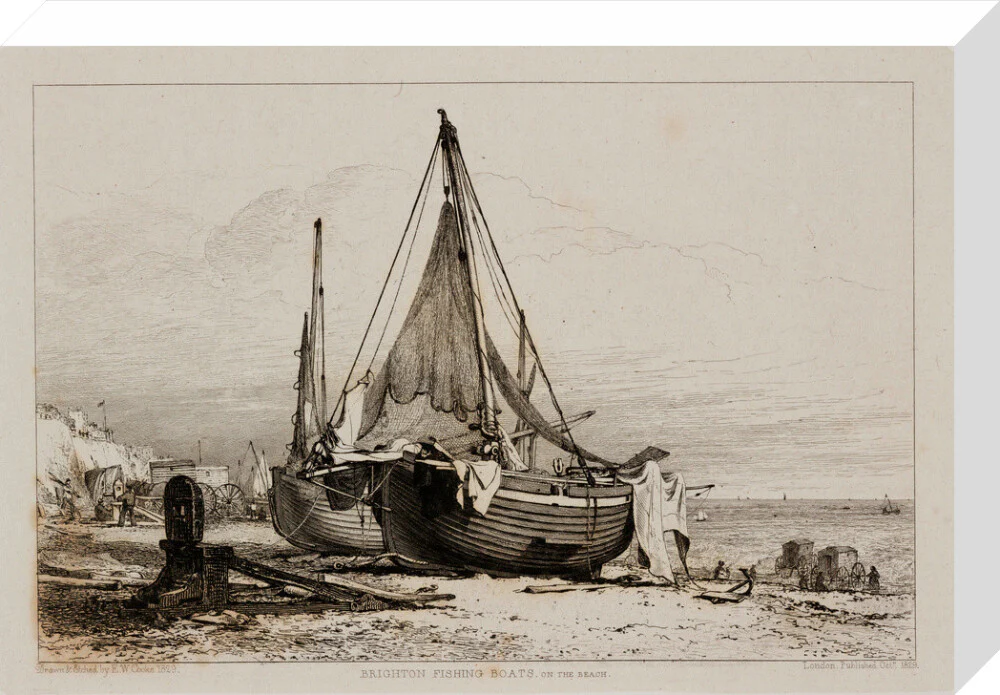 'Brighton Fishing Boats on the Beach', 1829. - Image 98