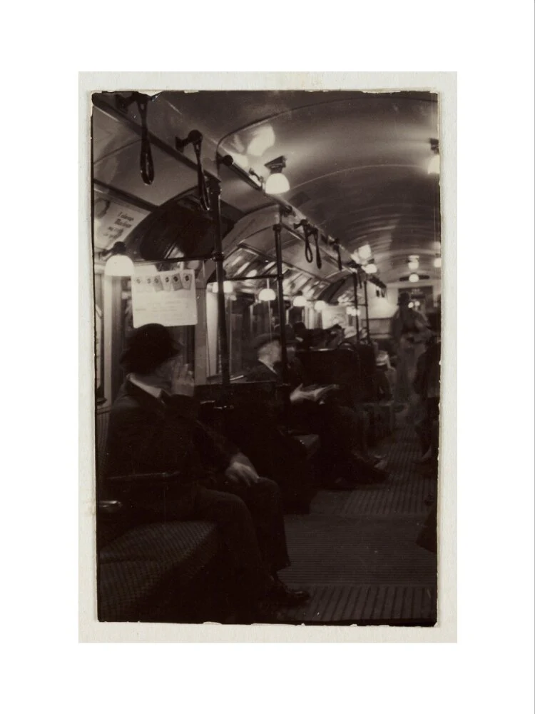 Interior of an underground train carriage, London, c 1930. - Image 40