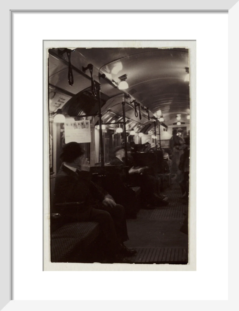 Interior of an underground train carriage, London, c 1930. - Image 42