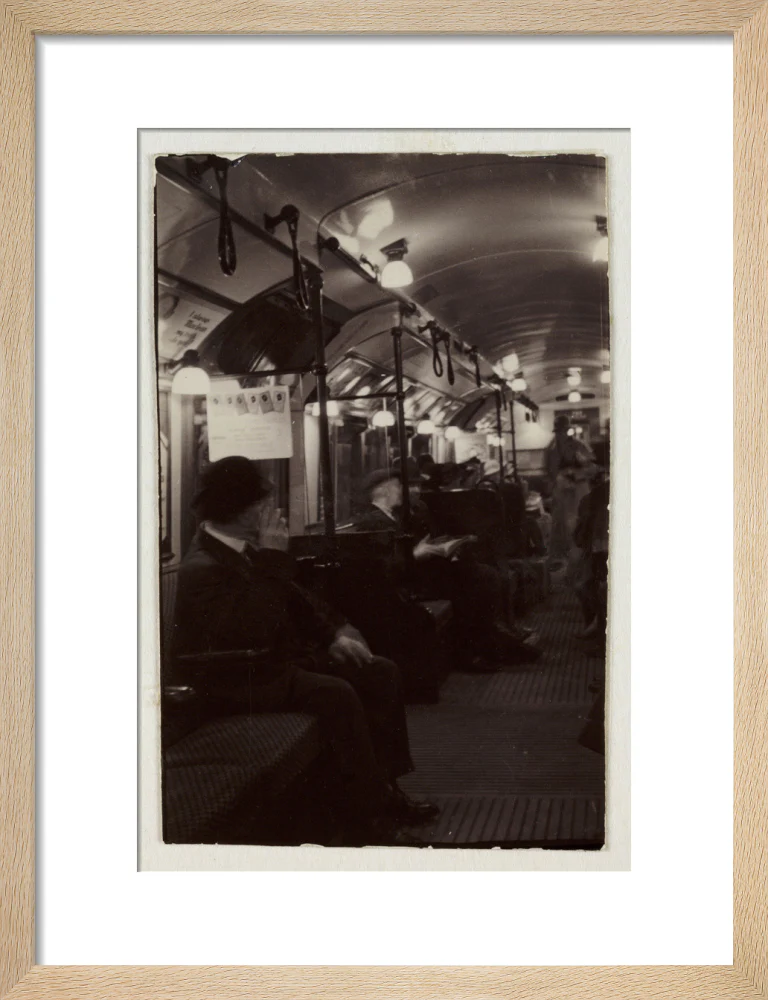 Interior of an underground train carriage, London, c 1930. - Image 44