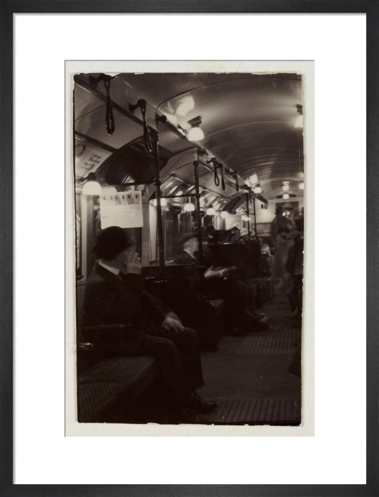 Interior of an underground train carriage, London, c 1930. - Image 46