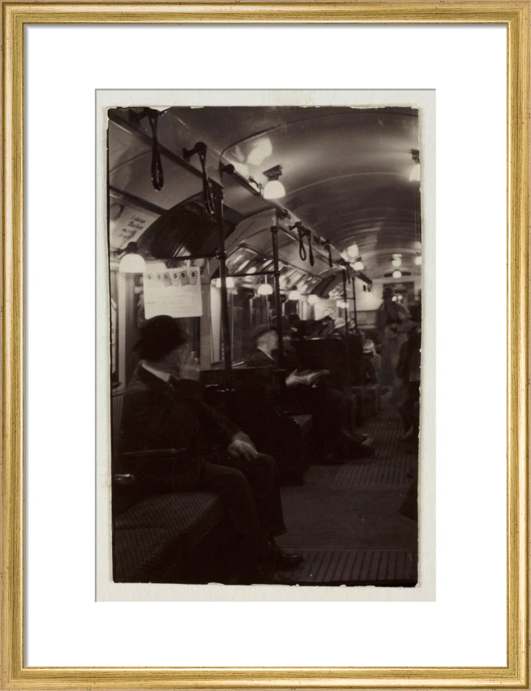 Interior of an underground train carriage, London, c 1930. - Image 48