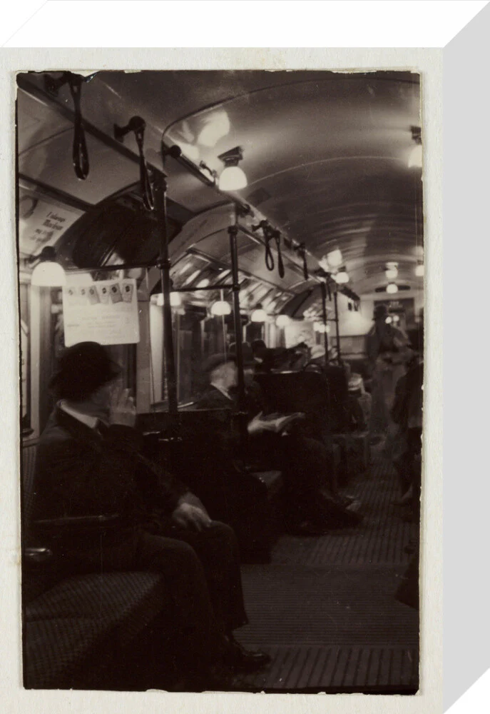 Interior of an underground train carriage, London, c 1930. - Image 64