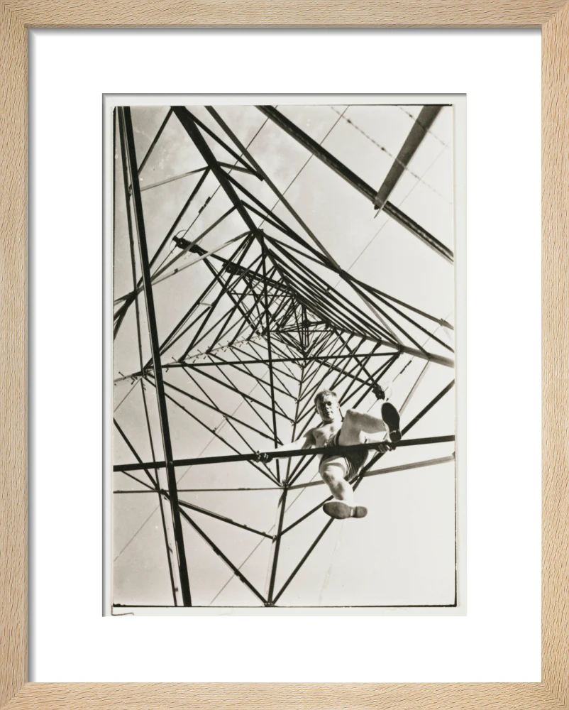 Man climbing a pylon, c 1930. - Image 39
