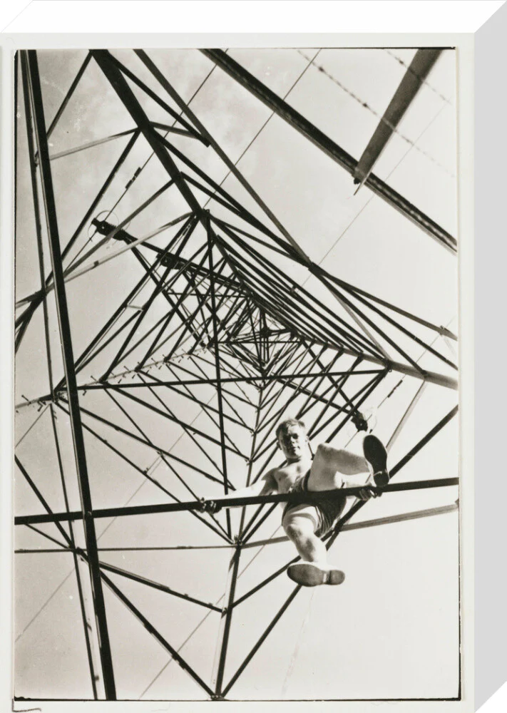 Man climbing a pylon, c 1930. - Image 65