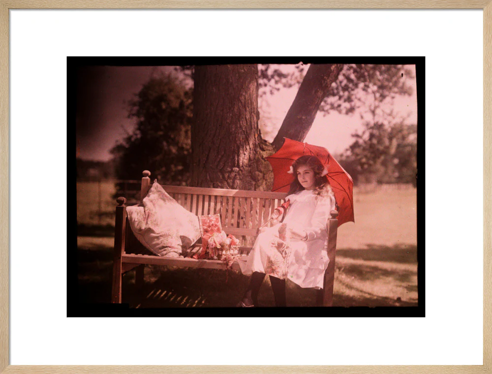Girl with a parasol sitting on a bench, 1908. - Image 21