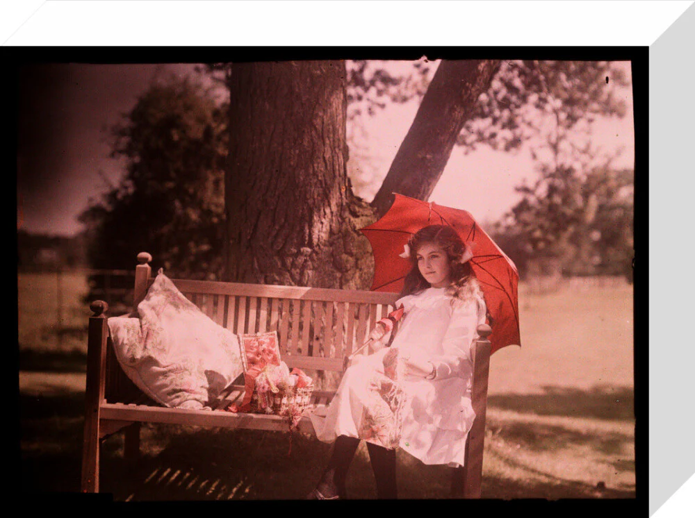 Girl with a parasol sitting on a bench, 1908. - Image 31