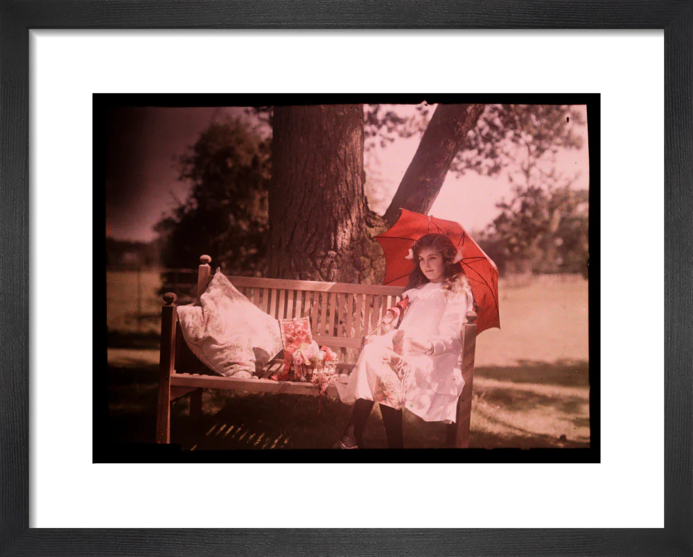 Girl with a parasol sitting on a bench, 1908. - Image 36