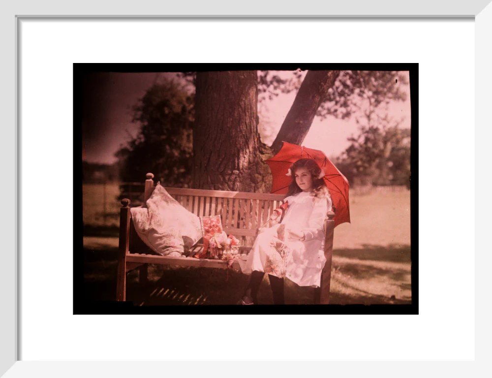 Girl with a parasol sitting on a bench, 1908. - Image 42