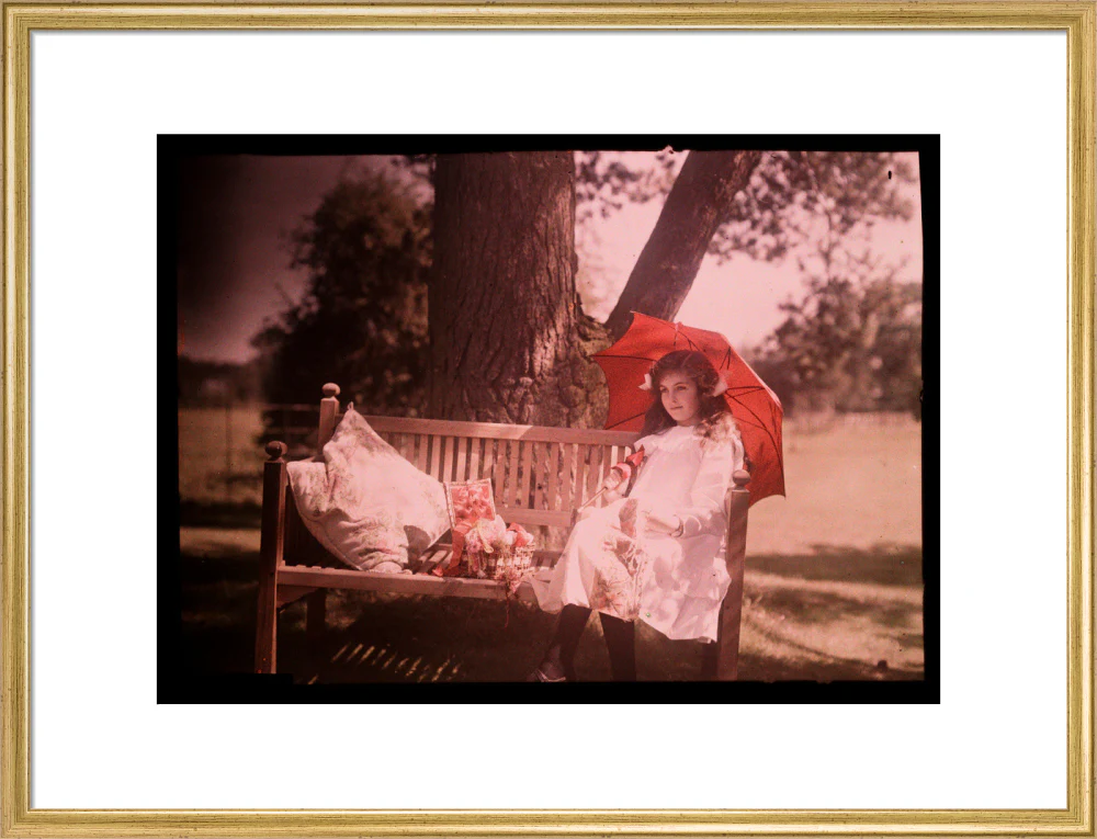 Girl with a parasol sitting on a bench, 1908. - Image 53
