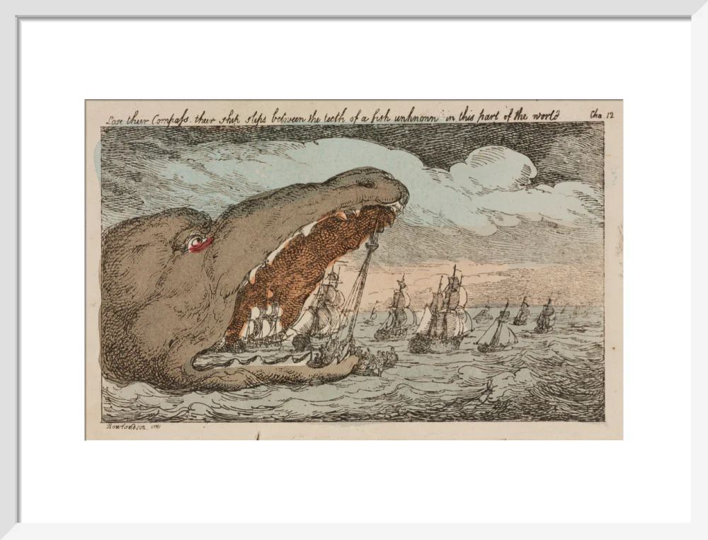 Sea monster devouring a fleet of ships, 1811. - Image 14