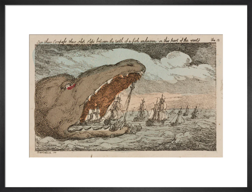 Sea monster devouring a fleet of ships, 1811. - Image 18