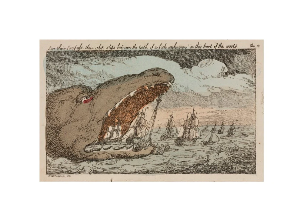 Sea monster devouring a fleet of ships, 1811. - Image 27