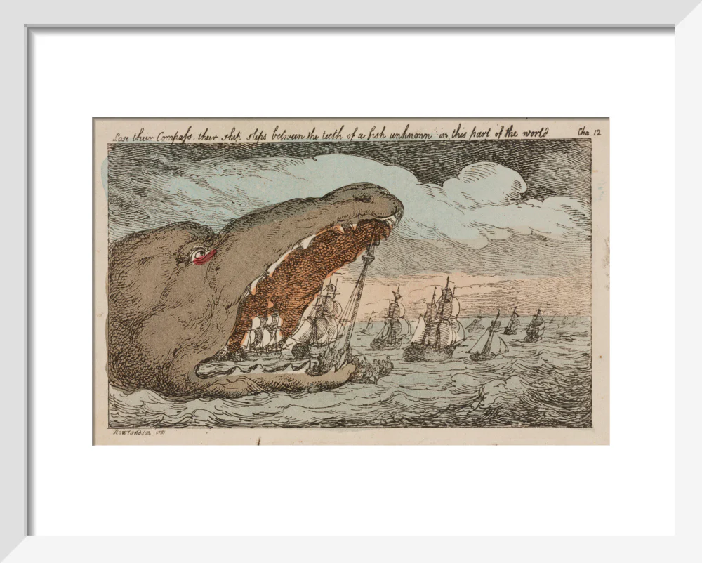 Sea monster devouring a fleet of ships, 1811. - Image 37
