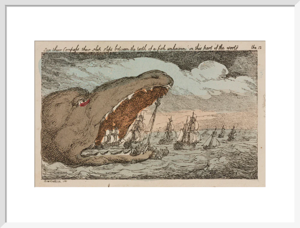 Sea monster devouring a fleet of ships, 1811. - Image 52