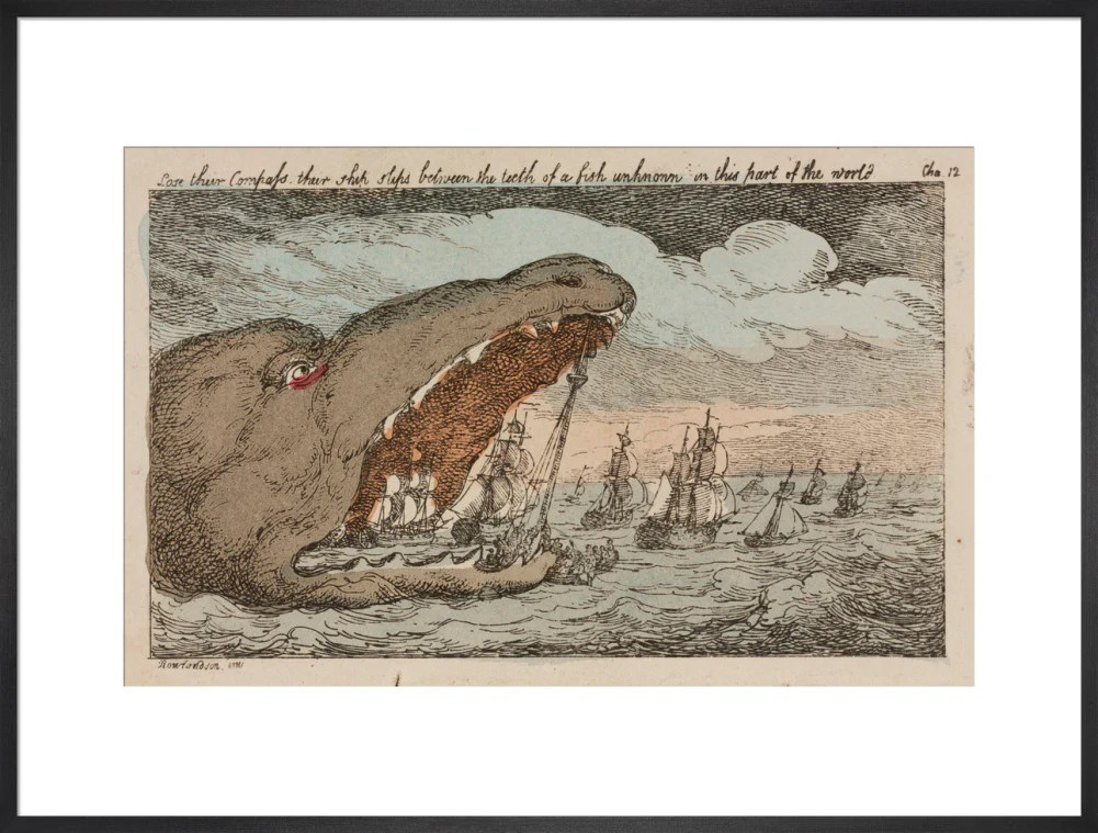 Sea monster devouring a fleet of ships, 1811. - Image 56