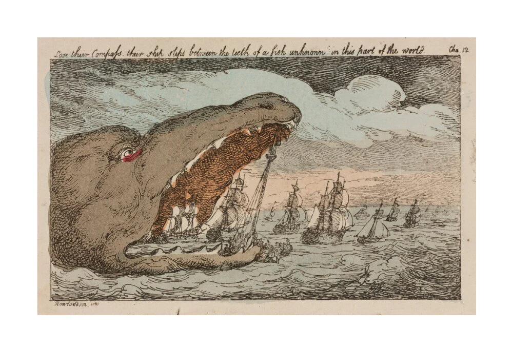 Sea monster devouring a fleet of ships, 1811. - Image 62