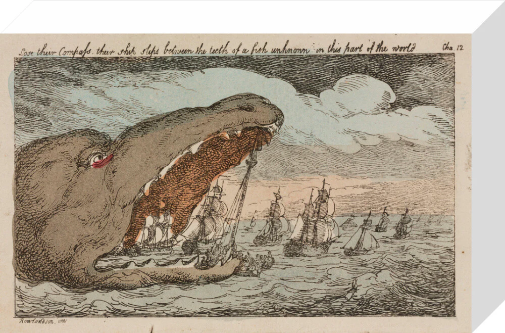 Sea monster devouring a fleet of ships, 1811. - Image 64