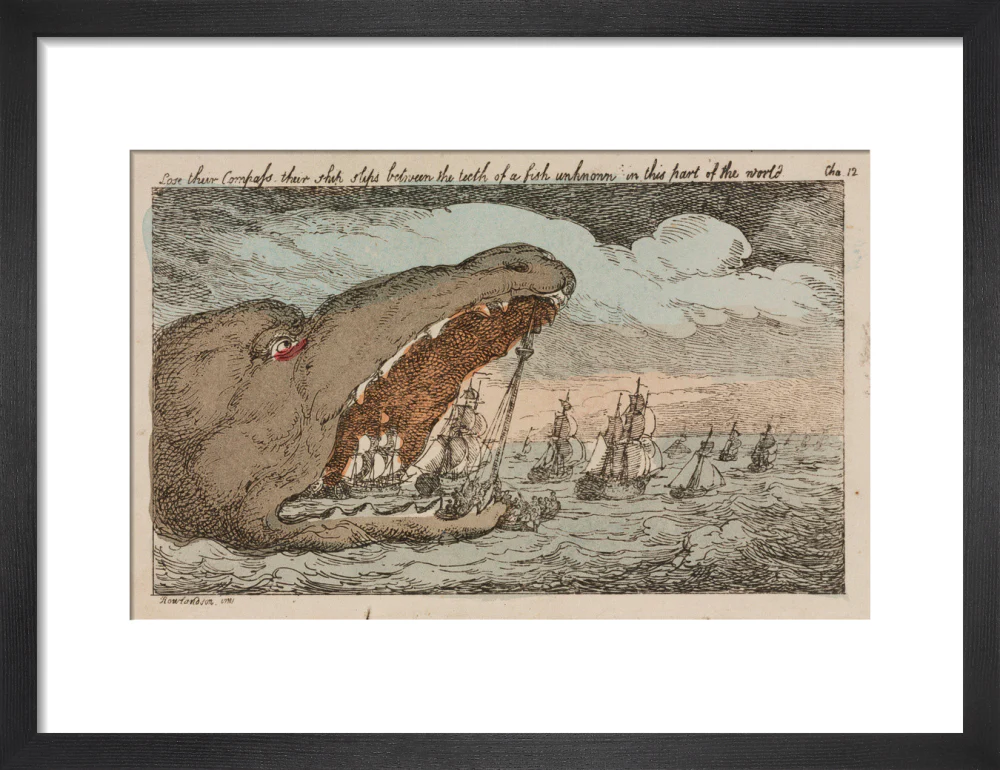 Sea monster devouring a fleet of ships, 1811. - Image 8