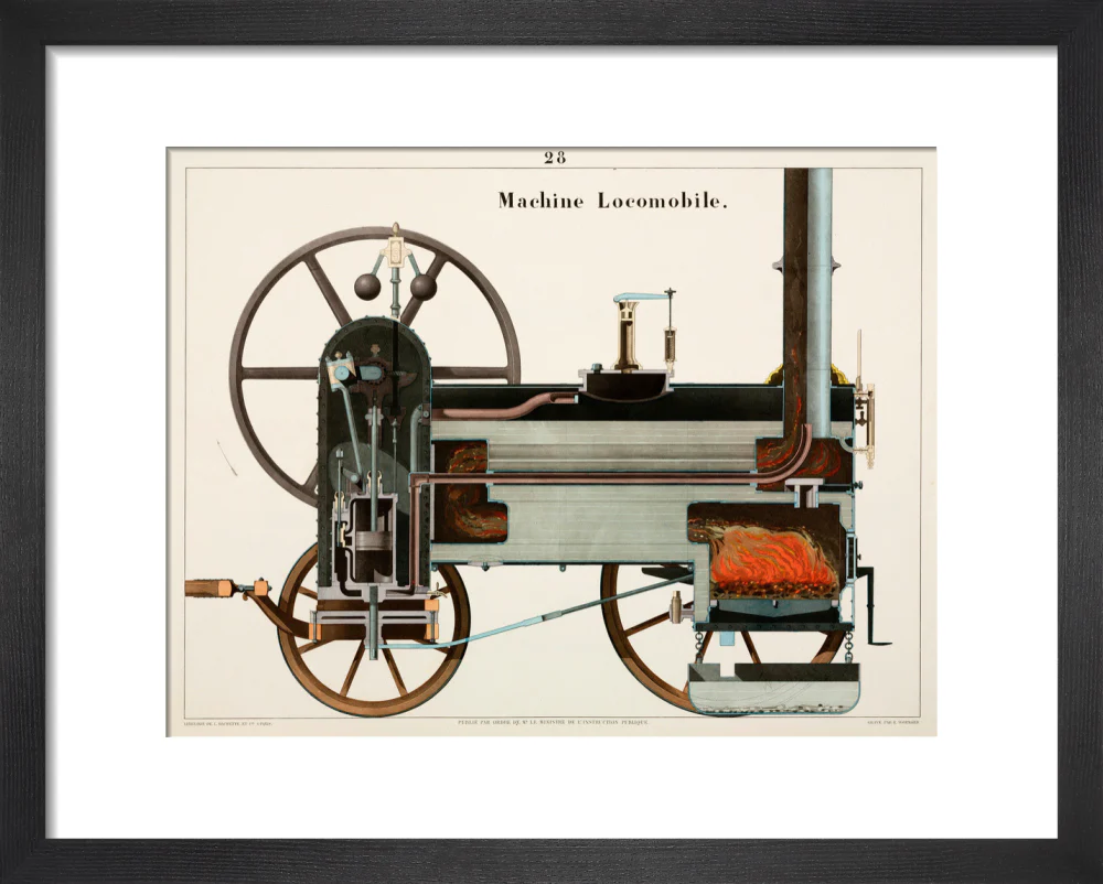 Steam locomotive, 1856. - Image 3