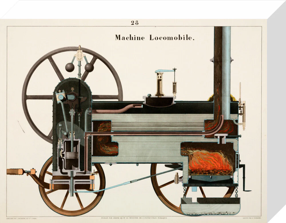 Steam locomotive, 1856. - Image 31