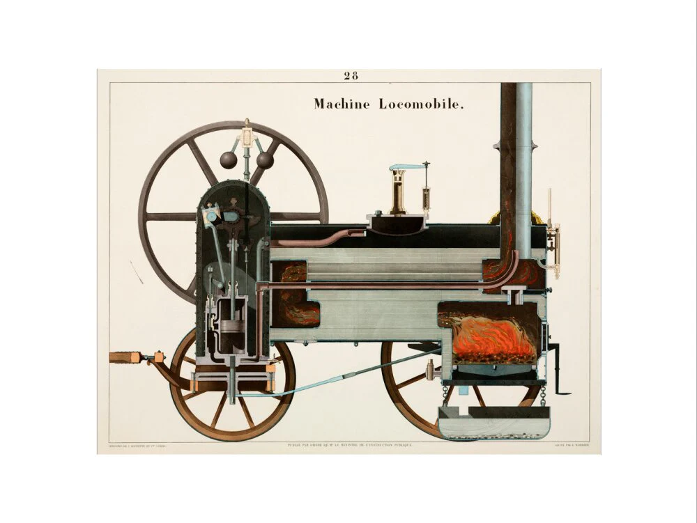 Steam locomotive, 1856. - Image 50