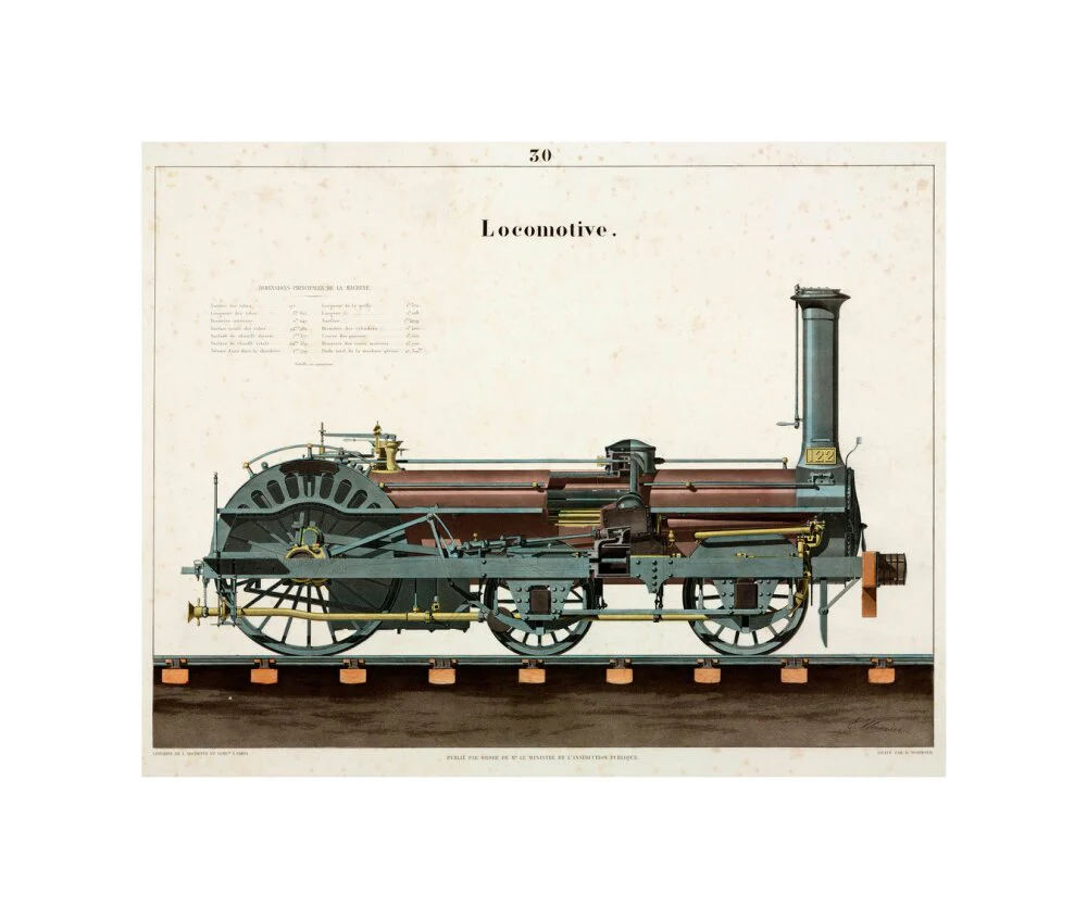 Steam locomotive, 1856. - Image 60