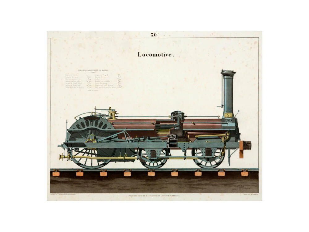 Steam locomotive, 1856. - Image 7