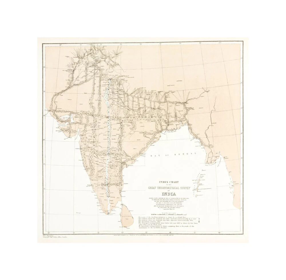 Index chart to the Great Trigonometrical Survey of India, 1870. - Image 27