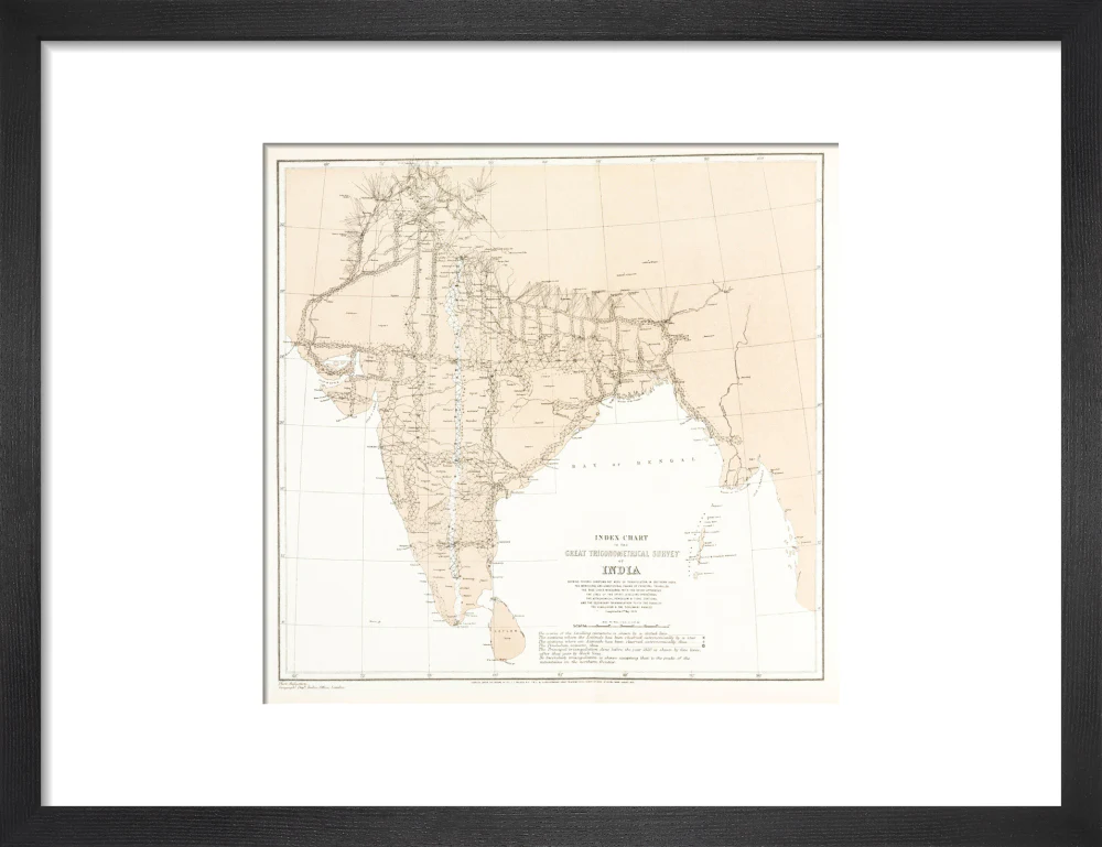 Index chart to the Great Trigonometrical Survey of India, 1870. - Image 41