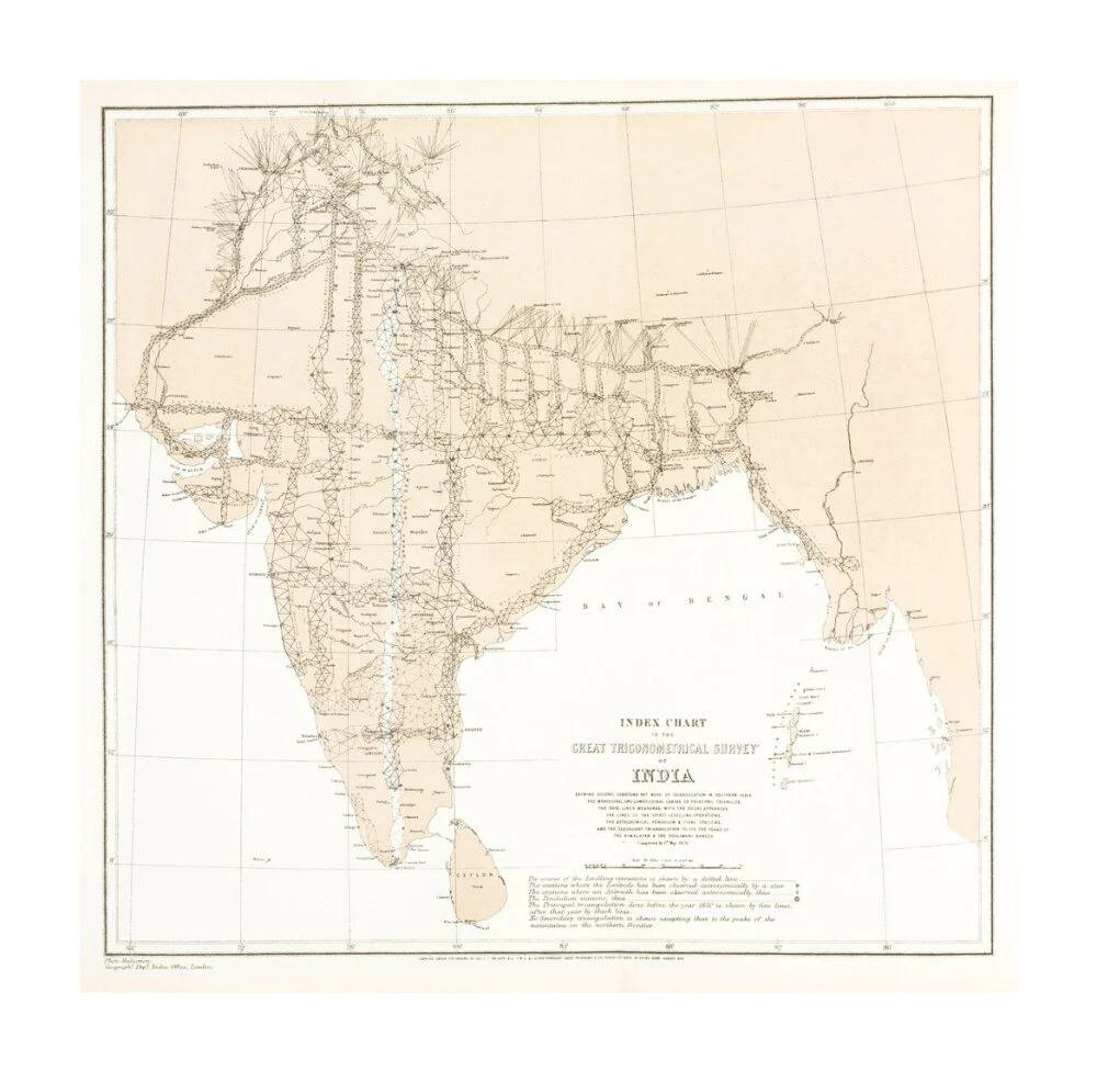 Index chart to the Great Trigonometrical Survey of India, 1870. - Image 62