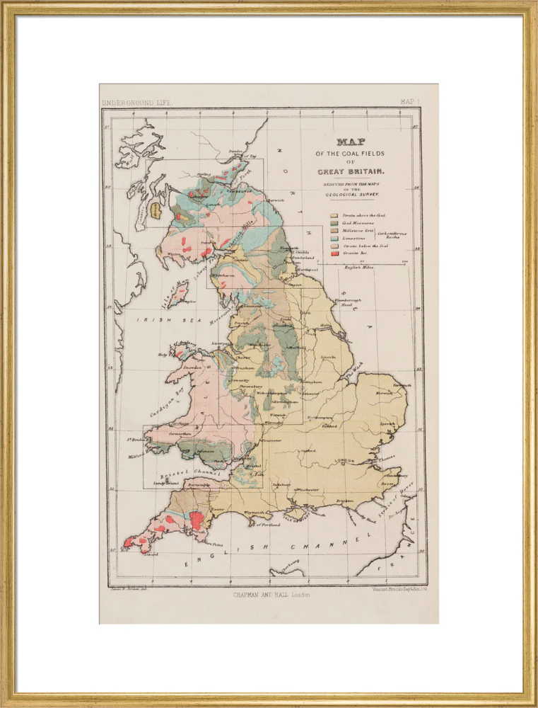 Map of the coal fields of Great Britain, 1869. - Image 25