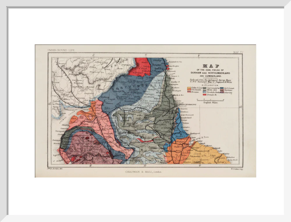 Map of the coal fields of northern England, 1869. - Image 14