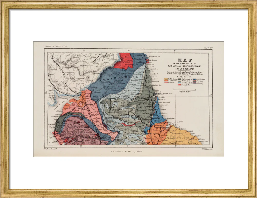 Map of the coal fields of northern England, 1869. - Image 15
