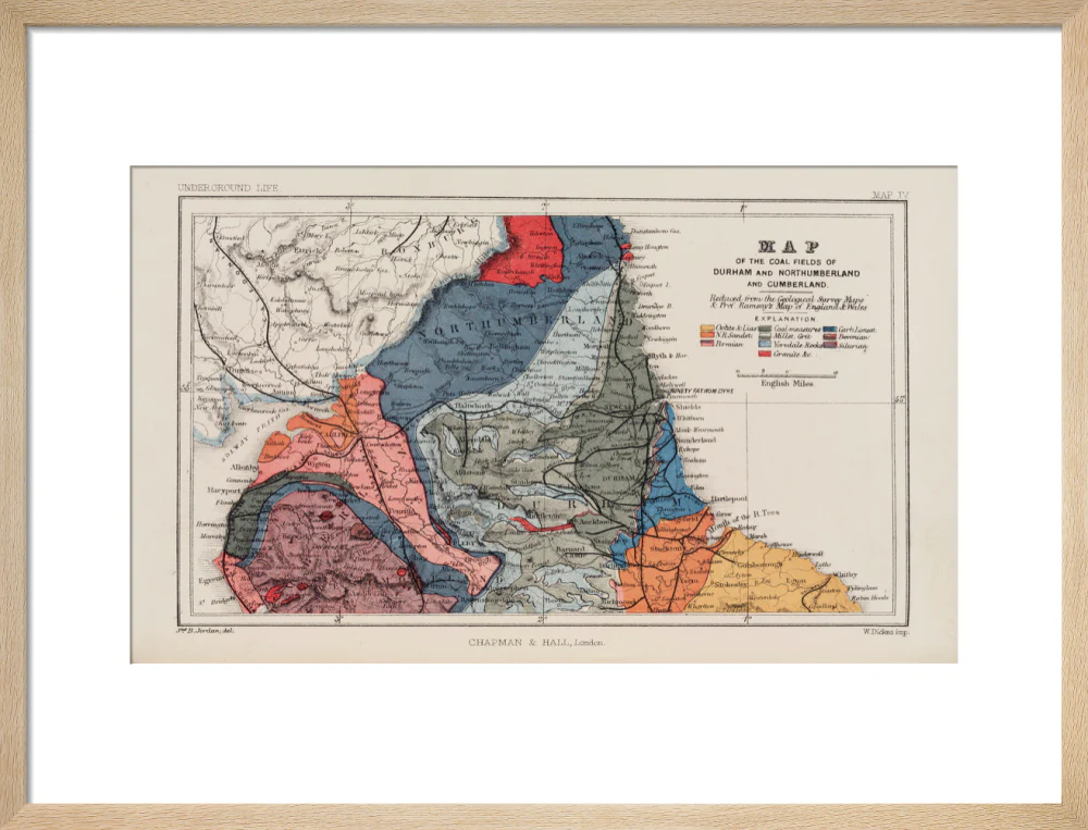 Map of the coal fields of northern England, 1869. - Image 16